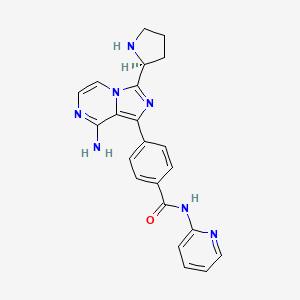 (S)-4-(8-Amino-3-(pyrrolidin-2-yl)imidazo[1,5-a]pyrazin-1-yl)-N-(pyridin-2-yl)benzamide